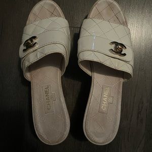 Authentic Chanel platforms barely worn